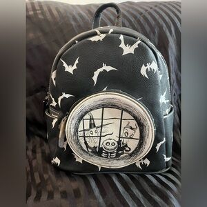 Dani Nightmare Before Christmas Black Mini Backpack with Lock, Shock, and Barrel